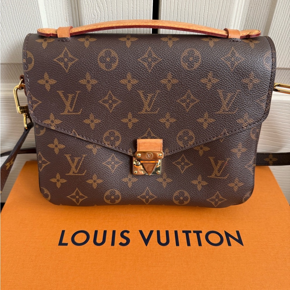 Louis Vuitton Monogram Pochette Métis Crossbody in Brown and Tan